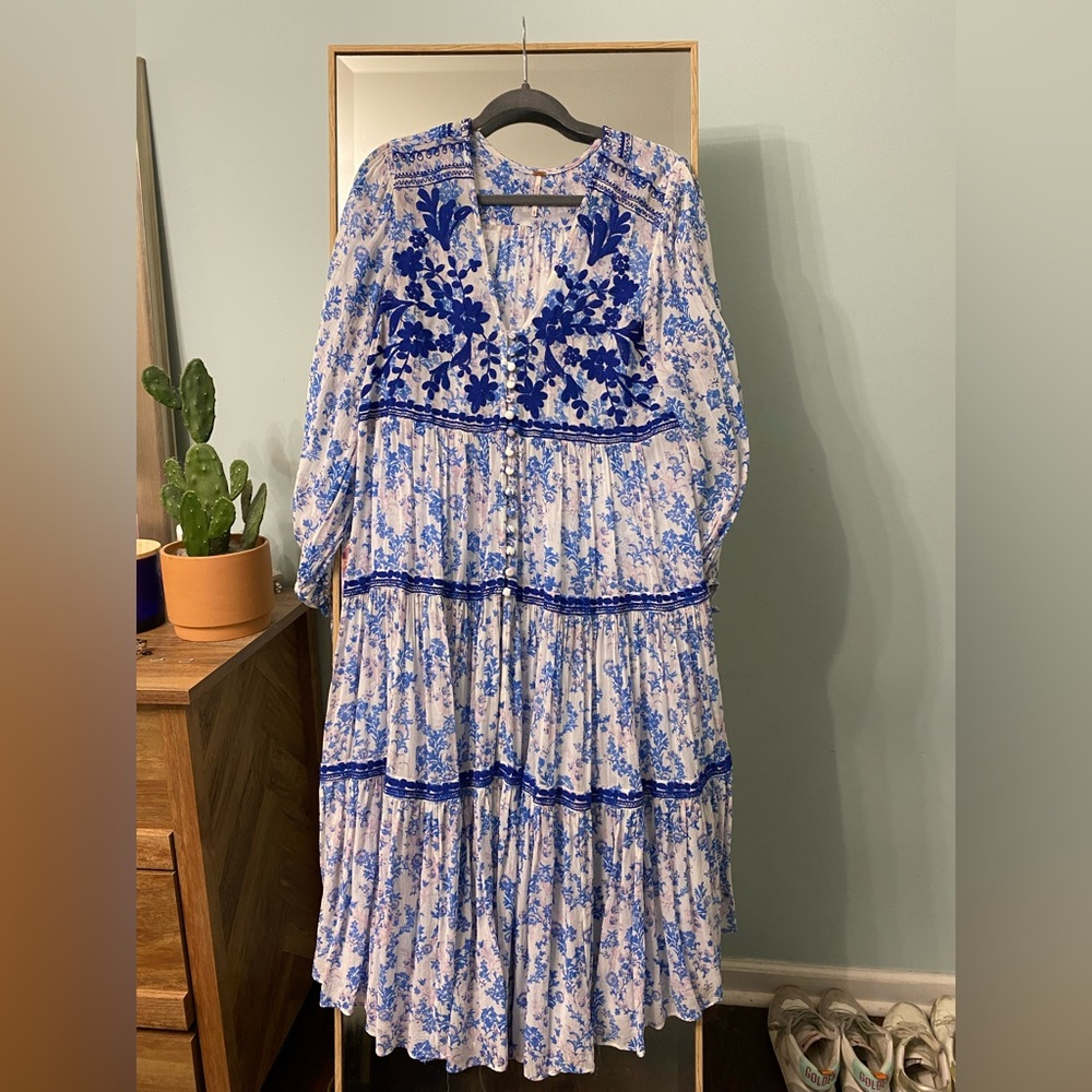 Free People floral midi dress